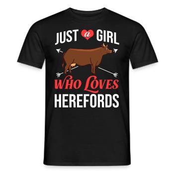 Hereford Vache Bovins Bull Élevage bovin Agriculteur - T-shirt homme - noir - Devant - AI Model Male 178 light (178cm)