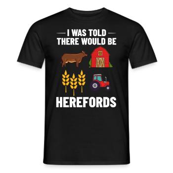 Hereford Vache Bovins Bull Élevage bovin Agriculteur - T-shirt homme - noir - Devant - AI Model Male 178 light (178cm)