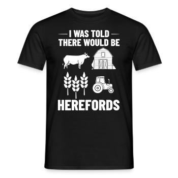 Hereford Vache Bovins Bull Élevage bovin Agriculteur - T-shirt homme - noir - Devant - AI Model Male 178 light (178cm)