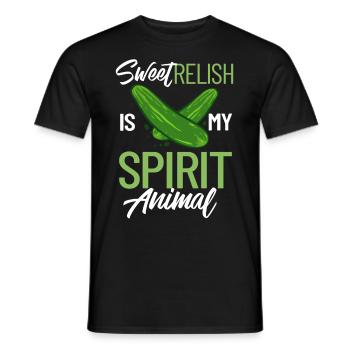 Sweet Relish Pickles Bottle Spice Jar - Men's T-Shirt - black - Front - AI Model Male 178 light (178cm)
