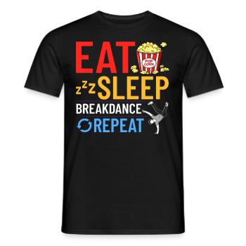 Breakdance Musik Breaking BBoy Bgirl - Männer T-Shirt - Schwarz - Vorne - AI Model Male 178 light (178cm)