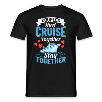 Kreuzfahrtschiff Reise Kreuzfahrt Kreuzfahrtreise - Männer T-Shirt - Schwarz - Vorne - AI Model Male 178 light (178cm)