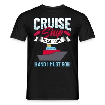 Kreuzfahrtschiff Reise Kreuzfahrt Kreuzfahrtreise - Männer T-Shirt - Schwarz - Vorne - AI Model Male 178 light (178cm)