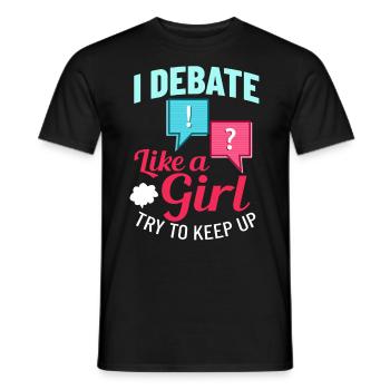 Debate Political Discussion Debate Argument - Men's T-Shirt - black - Front - AI Model Male 178 light (178cm)