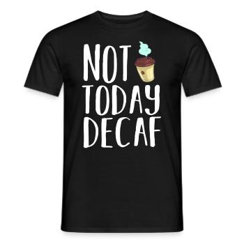 Decaffeinated Coffee Caffeine Caffeine Free - Men's T-Shirt - black - Front - AI Model Male 178 light (178cm)