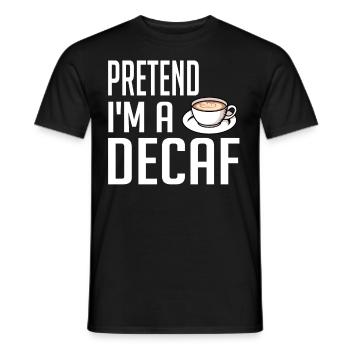 Decaffeinated Coffee Caffeine Caffeine Free - Men's T-Shirt - black - Front - AI Model Male 178 light (178cm)