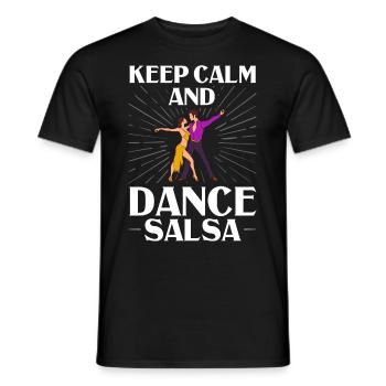 Salsa Dance Music Course Débutant Entraînement Danseur - T-shirt homme - noir - Devant - AI Model Male 178 light (178cm)