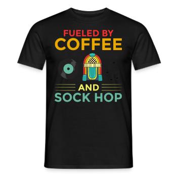 Sock Hop Sox 50s Musik Party Tanz 1950s Tänzer - Männer T-Shirt - Schwarz - Vorne - AI Model Male 178 light (178cm)