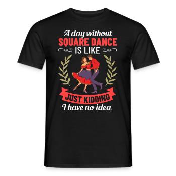 Square Dance Music Caller Folk Dance Dancer Usa - Men's T-Shirt - black - Front - AI Model Male 178 light (178cm)