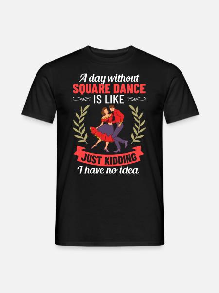 Square Dance Musik Caller Volkstanz Tänzer Usa - Männer T-Shirt - Schwarz