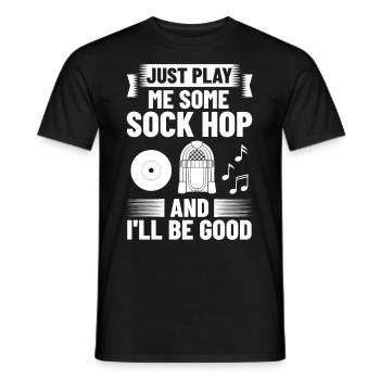 Sock Hop Sox 50s Musik Party Tanz 1950s Tänzer - Männer T-Shirt - Schwarz - Vorne - AI Model Male 178 light (178cm)
