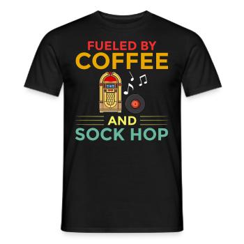 Sock Hop Sox 50s Musik Party Tanz 1950s Tänzer - Männer T-Shirt - Schwarz - Vorne - AI Model Male 178 light (178cm)