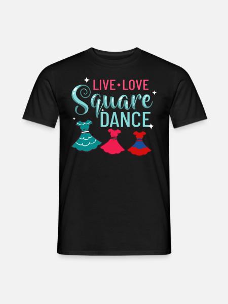 Square Dance Musik Caller Volkstanz Tänzer Usa - Männer T-Shirt - Schwarz