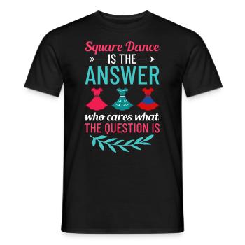 Square Dance Musik Caller Volkstanz Tänzer Usa - Männer T-Shirt - Schwarz - Vorne - AI Model Male 178 light (178cm)