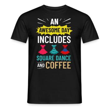 Square Dance Musik Caller Volkstanz Tänzer Usa - Männer T-Shirt - Schwarz - Vorne - AI Model Male 178 light (178cm)