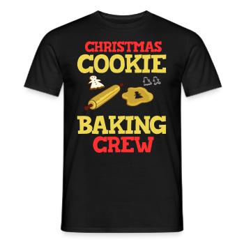 Christmas Baking Cookies Cookies Gingerbread - Men's T-Shirt - black - Front - AI Model Male 178 light (178cm)