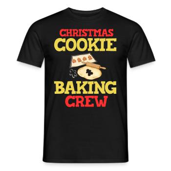 Christmas Baking Cookies Cookies Gingerbread - Men's T-Shirt - black - Front - AI Model Male 178 light (178cm)