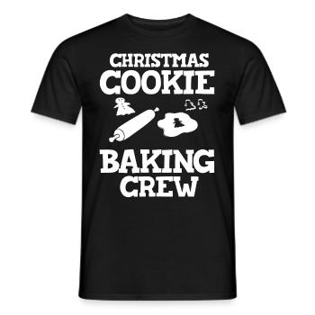 Christmas Baking Cookies Cookies Gingerbread - Men's T-Shirt - black - Front - AI Model Male 178 light (178cm)