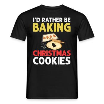 Christmas Baking Cookies Cookies Gingerbread - Men's T-Shirt - black - Front - AI Model Male 178 light (178cm)