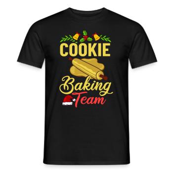 Christmas Baking Cookies Cookies Gingerbread - Men's T-Shirt - black - Front - AI Model Male 178 light (178cm)