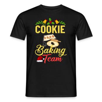 Christmas Baking Cookies Cookies Gingerbread - Men's T-Shirt - black - Front - AI Model Male 178 light (178cm)