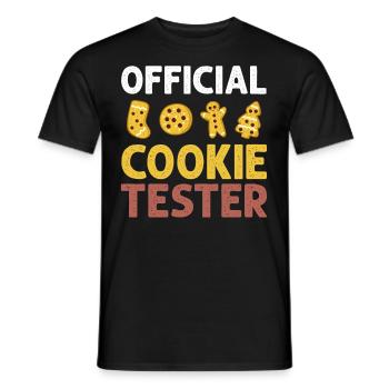 Christmas Cookies Biscuit Baking Christmas biscuits - Men's T-Shirt - black - Front - AI Model Male 178 light (178cm)