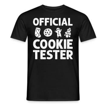 Christmas Cookies Biscuit Baking Christmas biscuits - Men's T-Shirt - black - Front - AI Model Male 178 light (178cm)