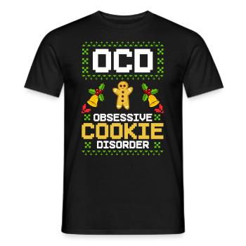 Christmas Cookies Biscuit Baking Christmas biscuits - Men's T-Shirt - black - Front - AI Model Male 178 light (178cm)