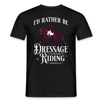 Dressur Reiten Pferd Training Dressurreiten - Männer T-Shirt - Schwarz - Vorne - AI Model Male 178 light (178cm)