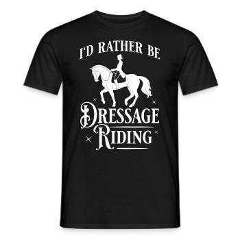 Dressur Reiten Pferd Training Dressurreiten - Männer T-Shirt - Schwarz - Vorne - AI Model Male 178 light (178cm)