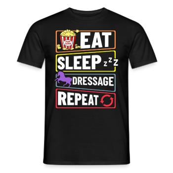 Dressur Reiten Pferd Training Dressurreiten - Männer T-Shirt - Schwarz - Vorne - AI Model Male 178 light (178cm)