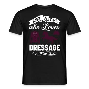 Dressur Reiten Pferd Training Dressurreiten - Männer T-Shirt - Schwarz - Vorne - AI Model Male 178 light (178cm)