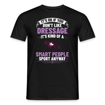 Dressur Reiten Pferd Training Dressurreiten - Männer T-Shirt - Schwarz - Vorne - AI Model Male 178 light (178cm)