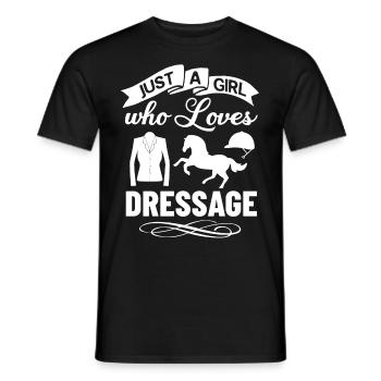 Dressur Reiten Pferd Training Dressurreiten - Männer T-Shirt - Schwarz - Vorne - AI Model Male 178 light (178cm)