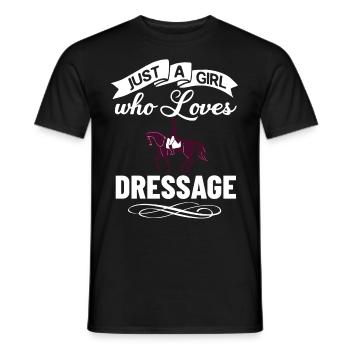 Dressur Reiten Pferd Training Dressurreiten - Männer T-Shirt - Schwarz - Vorne - AI Model Male 178 light (178cm)