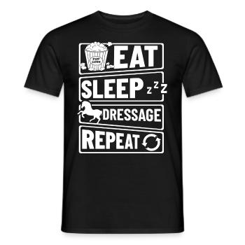 Dressur Reiten Pferd Training Dressurreiten - Männer T-Shirt - Schwarz - Vorne - AI Model Male 178 light (178cm)