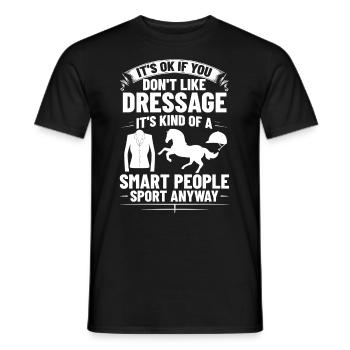 Dressur Reiten Pferd Training Dressurreiten - Männer T-Shirt - Schwarz - Vorne - AI Model Male 178 light (178cm)