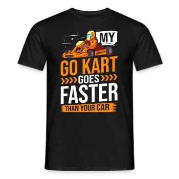 Go Kart Racing Indoor Karting Kartsport Kartbahn - Männer T-Shirt - Schwarz - Vorne - AI Model Male 178 light (178cm)