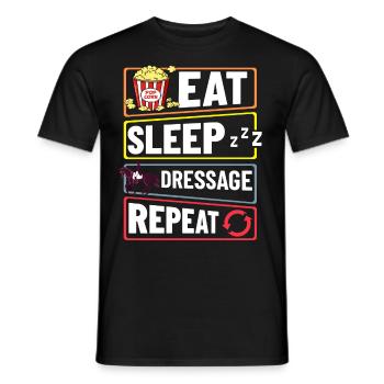 Dressur Reiten Pferd Training Dressurreiten - Männer T-Shirt - Schwarz - Vorne - AI Model Male 178 light (178cm)