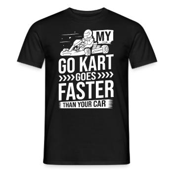 Go Kart Racing Indoor Karting Kartsport Kartbahn - Männer T-Shirt - Schwarz - Vorne - AI Model Male 178 light (178cm)