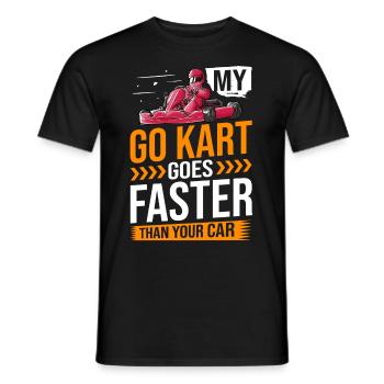 Go Kart Racing Indoor Karting Kartsport Kartbahn - Männer T-Shirt - Schwarz - Vorne - AI Model Male 178 light (178cm)