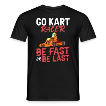 Go Kart Racing Indoor Karting Kartsport Kartbahn - Männer T-Shirt - Schwarz - Vorne - AI Model Male 178 light (178cm)