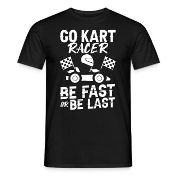 Go Kart Racing Indoor Karting Kartsport Kartbahn - Männer T-Shirt - Schwarz - Vorne - AI Model Male 178 light (178cm)