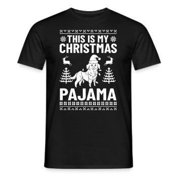 Golden Retriever Hund Welpen Besitzer Weihnachten - Männer T-Shirt - Schwarz - Vorne - AI Model Male 178 light (178cm)