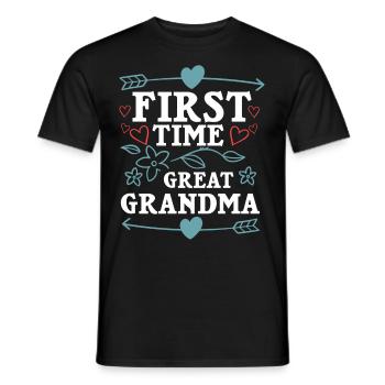 Arrière-grand-mère Grand-mère Arrière-grands-parents Grand-mère - T-shirt homme - noir - Devant - AI Model Male 178 light (178cm)