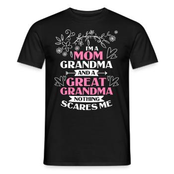Arrière-grand-mère Grand-mère Arrière-grands-parents Grand-mère - T-shirt homme - noir - Devant - AI Model Male 178 light (178cm)