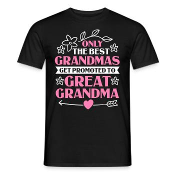 Arrière-grand-mère Grand-mère Arrière-grands-parents Grand-mère - T-shirt homme - noir - Devant - AI Model Male 178 light (178cm)