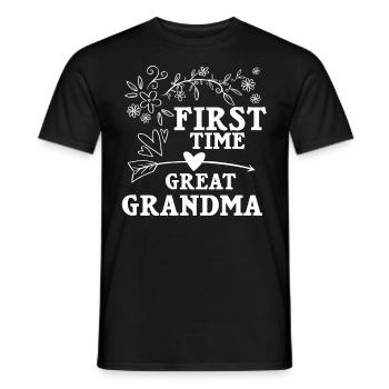 Arrière-grand-mère Grand-mère Arrière-grands-parents Grand-mère - T-shirt homme - noir - Devant - AI Model Male 178 light (178cm)