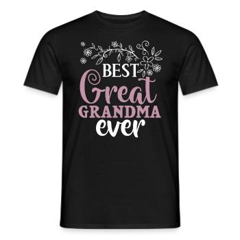 Arrière-grand-mère Grand-mère Arrière-grands-parents Grand-mère - T-shirt homme - noir - Devant - AI Model Male 178 light (178cm)