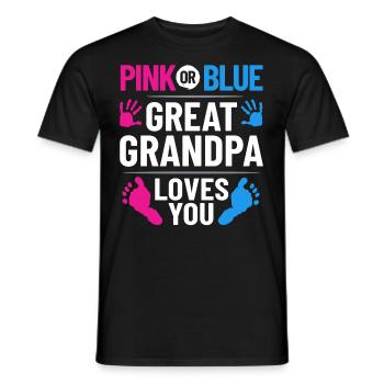 arrière-grand-père grand-père arrière-grands-parents grand-père - T-shirt homme - noir - Devant - AI Model Male 178 light (178cm)